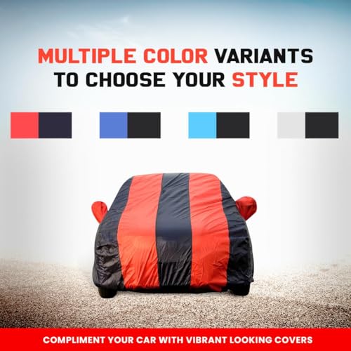 Image of Autofact Car Body Cover for Kia Syros, Triple-Stitched, Windproof with Buckle Belt, Elastic Hem, UV Protection, Scratchproof & Dustproof, Soft Feather-Like Fabric for All-Weather Protection