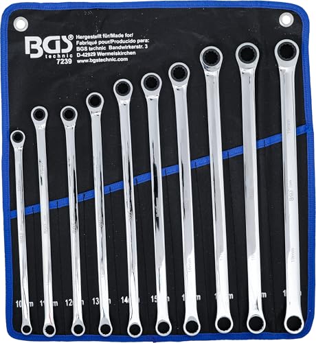 Clé polygonales à cliquet extra longues pour écrous difficiles jeu BGS 7239 - 2