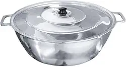 Tacho Alumínio Fundido Polido Industrial Grosso Hotel 40cm 12L