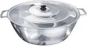 Tacho Alumínio Fundido Polido Industrial Grosso Hotel 50cm 20L