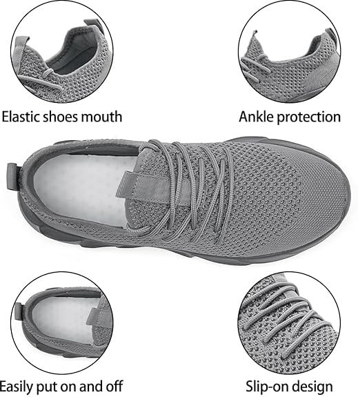 Image of EGMPDA Men's Tennis Shoes Slip On Running Walking Sneakers Casual Fashion Workout Gym Athletic Sport Hiking Sneakers Non Slip Shoe for Men