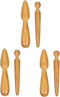 Beavorty 6 Pcs Acupressure Stick Face Massage Tools Facial Wedding Countdown Foot Tools Scraper Point Tool Back Stick Face Wood Body Wood Thai Head Wooden Neck Acupoint Stick