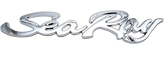 1Pc Searay Sea Ray Emblem Boat Badge 3D Letters Script Nameplate Sticker Logo 12 3/4" (Chrome)