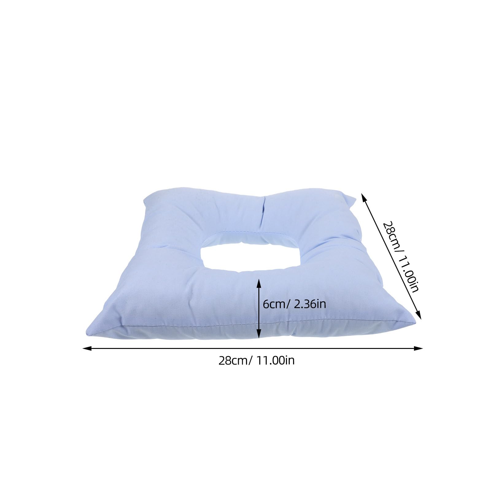 Gatuida Coussin Têtière Table de Massage Coton Confortable pour Salon de Beauté Appui-tête Visage avec Cavité Faciale Design Portable et Bleu