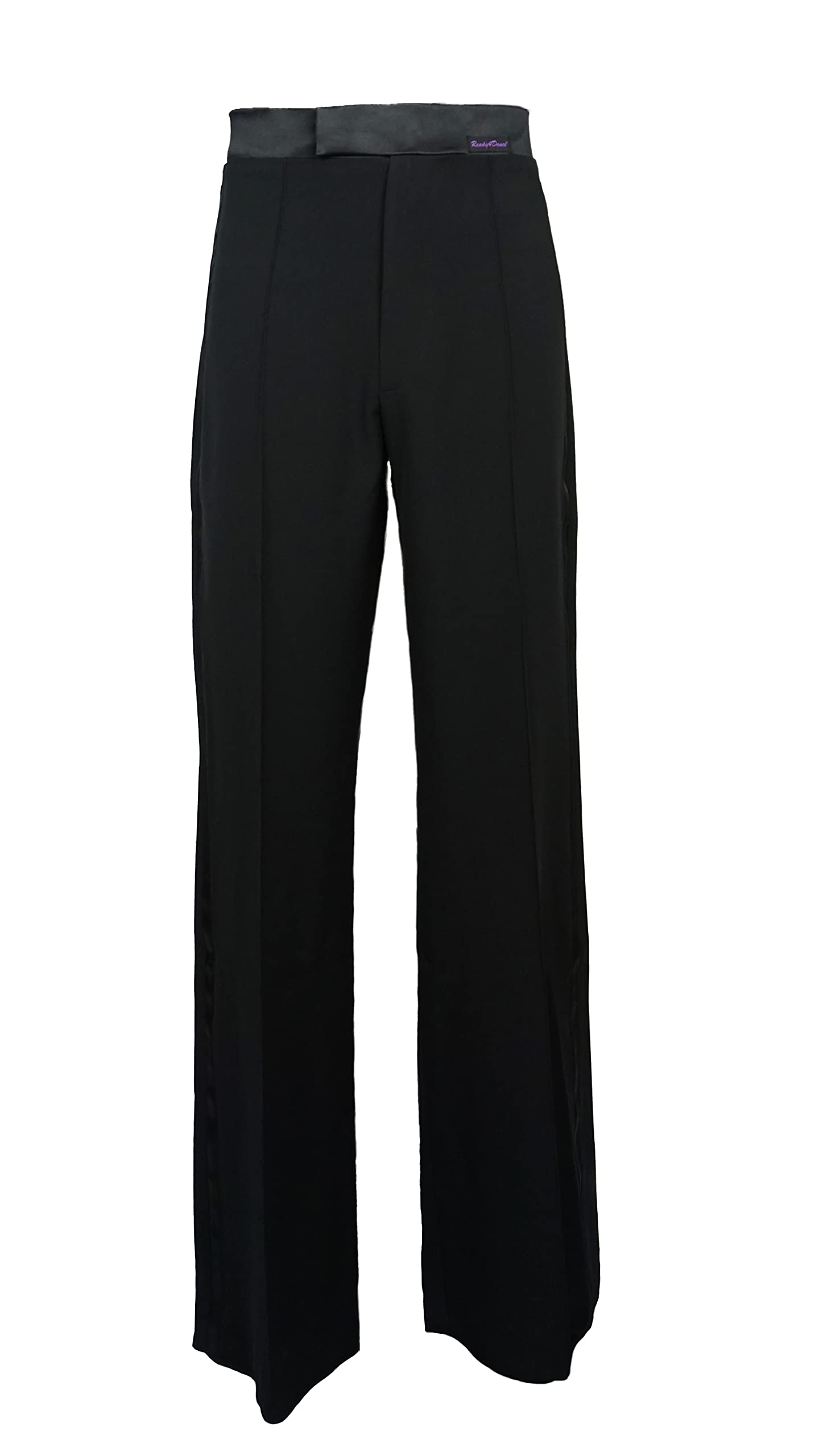 Pantalon de danse latine américain avec bracelet et bande latérale en satin