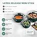 Granitestone Green Pots and Pans Set Nonstick, 6 Stackable Piece Cooking Pots Set, Kitchen Pots, Non Stick Coating, 5qt 3qt & 1.5qt Pots with Lids, Stay Cool Handles Dishwasher Safe 100% Toxin Free