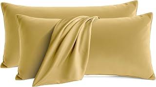 Q and J Fabric Co. yellow king pillowcases