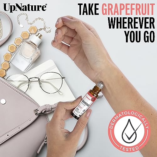 Pink Grapefruit Essential Oil Roll On - 100% Natural & Pure Grapefruit Oil - Boost Energy Level, Mood Booster, Hair Skin And Nails, Reduce Blemishes- Premium Quality, Therapeutic Grade #TOP3