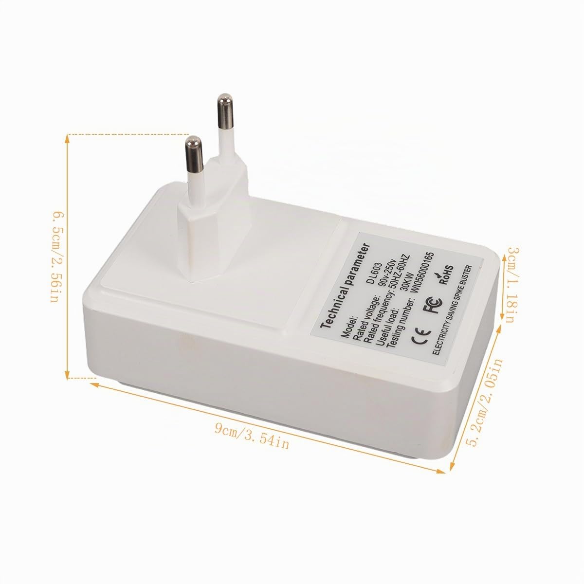 2 Cajas De Ahorro De Energía con Voltaje Estable, Protección contra Sobrecargas Y Material Ignífugo ABS para El Hogar