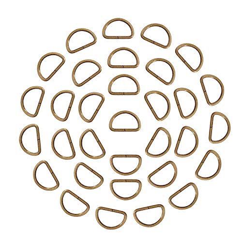 Trimming Shop Non Welded Metal D Ring Fasteners Durable Buckles for Handbags, Webbing Strap, Belts, DIY Projects, 10pcs