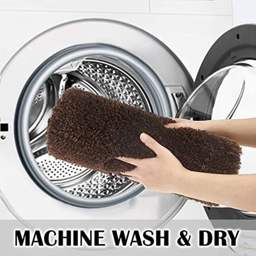 Image of HOWNICE Decore Microfiber Door Mats for Home Entrance Living Room | Anti Skid Doormats for Bathroom Entrance and Bedrooms | Main Door Mats for Entrance Mat (Bedroom Matt Brown Mat)