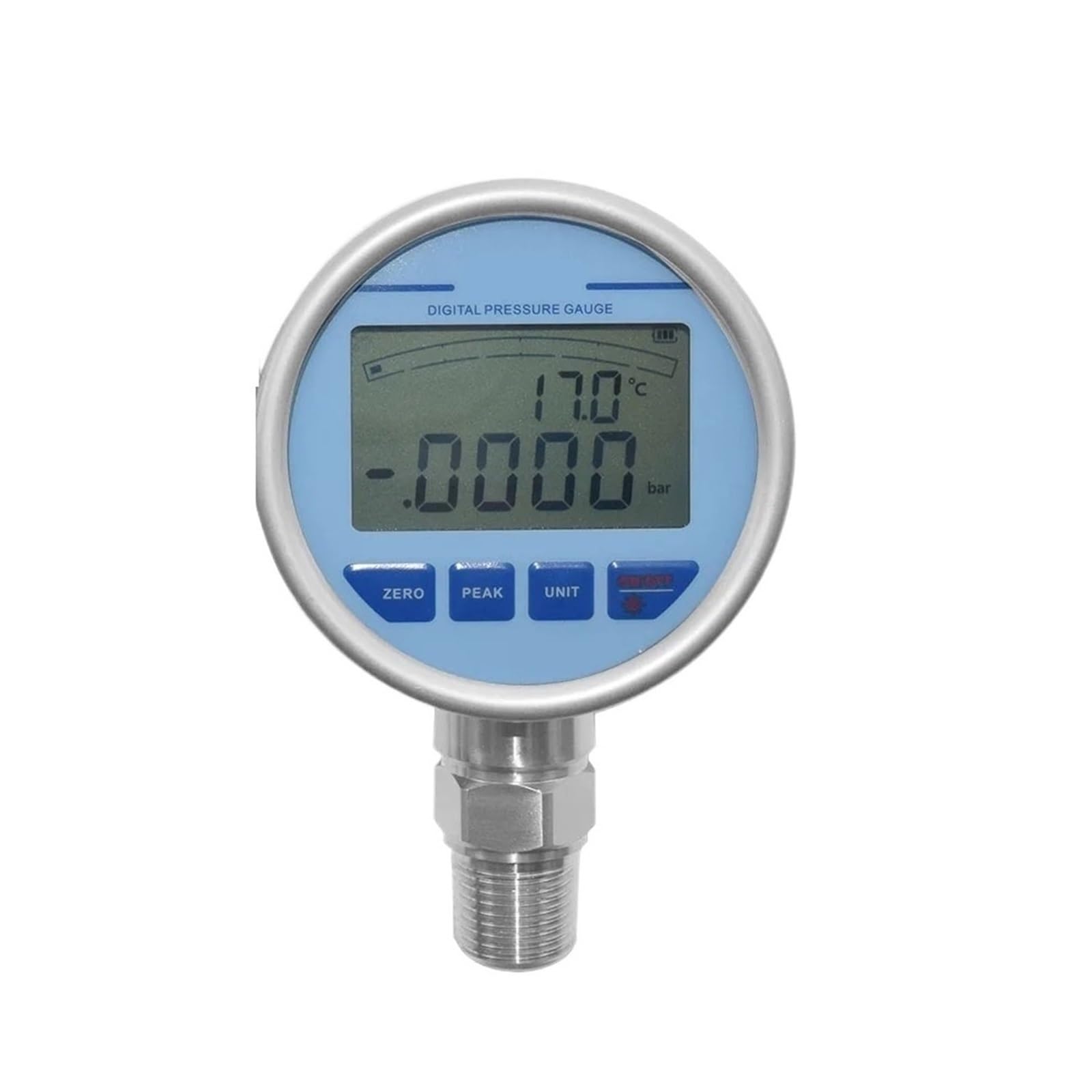 Präzisions-Digital-Manometer, Genauigkeit 0,2% Manometer LCD-Hintergrundbeleuchtungsanzeige for Öl-Wasser-Hydraulik-Manometer(-100-250Kpa)