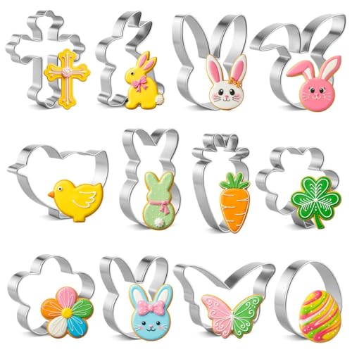 12-Piece Easter Cookie Cutter Set