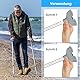 supregear Gehstock-Gummifuß, 19 mm Selbststehender Rutschfester Gummifuß für Gehstock, Klappstock, Wanderstock, Ersatz-Fußpolster mit 4 Zinken für Mehr Stabilität