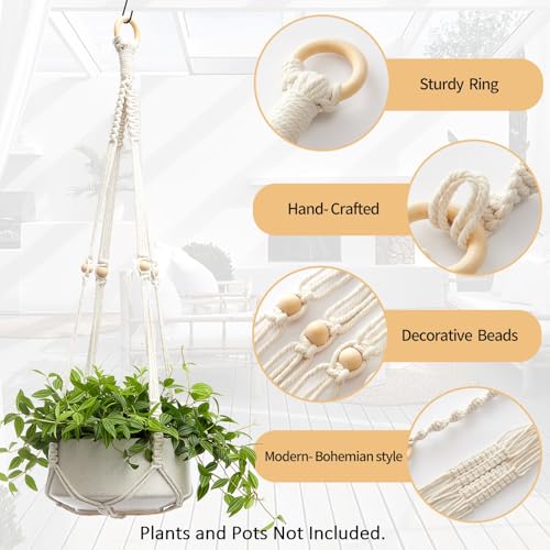 Cadnly Macrame Plant Hangers Indoor thumb #6