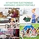 Elektronisches Drum-Set, 9 Pads elektrischer Akku mit Kopfhöreranschluss, Lautsprecher und integriertem Akku, Holzstäbe und Pedale Warmfunn