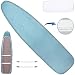 Hansprou Silicone Coating Ironing Board Cover and Pad Resists Scorching and Staining Ironing Board Cover with Heavy Duty Padded 2 Fasteners 15"X 54"