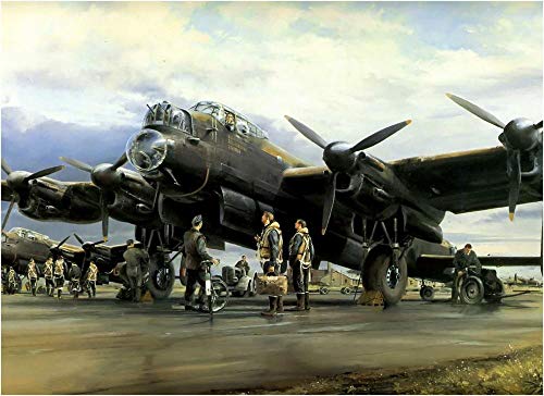 5D Diamond Painting Retro Fighter Bomber Art Canvas - Full Drill Cross Stitch by Number Kit for Adults - 40x50cm No Frame