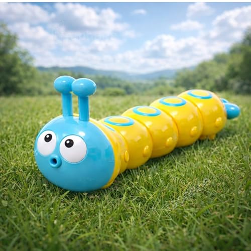 Image of GRAPHENE Press n Go Caterpillar Toy for Kids Boy Girl No Battery Crawling Friction Toys Babies Push n Go Activity Learning Toy for Toddlers 1-3 Years