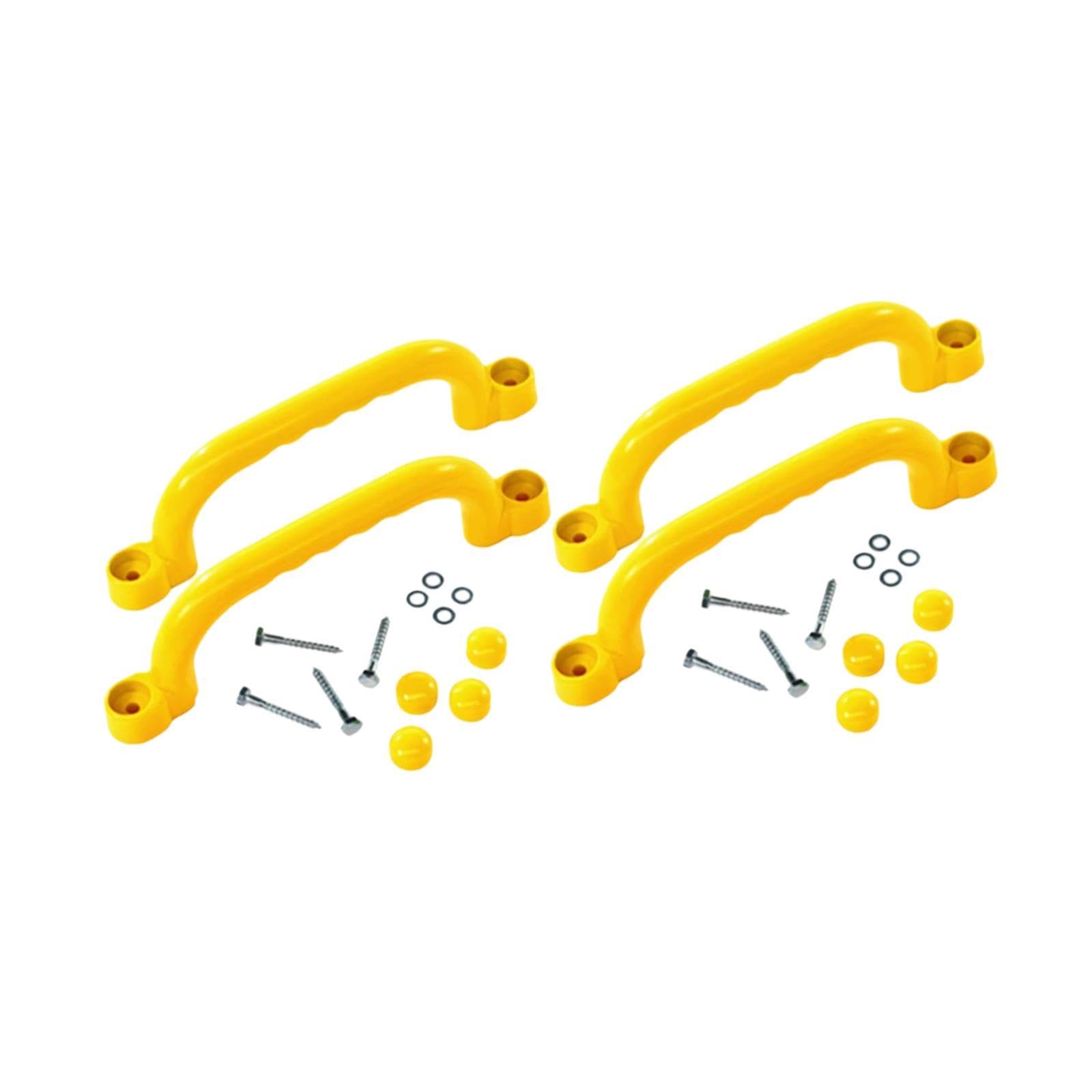 LOVIVER 4x Climbing Handles Grips Kids Playground Accessories Outdoor Playset for Backyard Tree House Garden Playground, Yellow