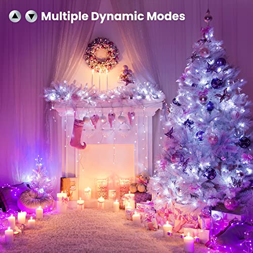 Image of Brizled Color Changing String Lights, 33ft 100 LED Pasrel Easter Mini Lights with Remote, Dimmable RGB Lights String Clear Wire, Indoor USB Twinkle Light for Christmas Halloween Year-Round Decor