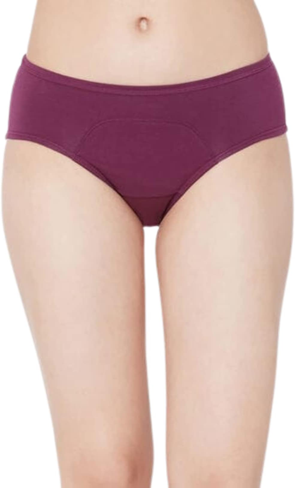 Genext Night Period Panty | Sanitary Panties| Upto 0% Leaks|360 Degree Leakage Protection|Full Back Coverage|Suitable for Low to Medium Flow|Flex fit|Soft & Comfortable (L, Wine)
