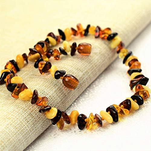 RAW Baltic Amber Necklace and Amber Bracelet - Natural Amber from Baltic Region, Genuine Amber (13in. and 5.5in.) - Image 5