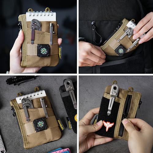 Image of VIPERADE VE18-S Small EDC Pouch, Mini EDC Pocket Organizer for Men, EDC Pocket Organizer Pouch, 3 Slots with 2 Zipper Pockets, EDC Multitool Pouch
