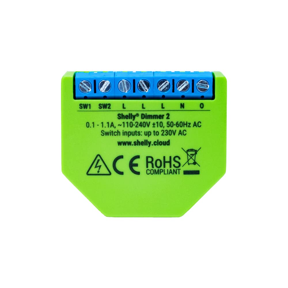 Shelly DIMMER 2 sets of 2 pieces WiFi device for controlling halogen lights, LED, dimmable