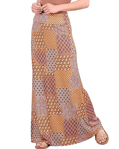 Image of Popana Long Maxi Skirt for Women, Flowy Long Skirts for Women | High Waisted Soft Trendy Rayon, Sundress Convertible Skirt, Long Length Bodycon Maxi Skirt, Petite and Plus Size