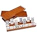 GSE Domino Racks Set of 4, Wooden Domino Trays Holders Organizer - Premium Domino Tiles Holder Racks for Mexican Train, Chicken Foot and Other Dominoes Games
