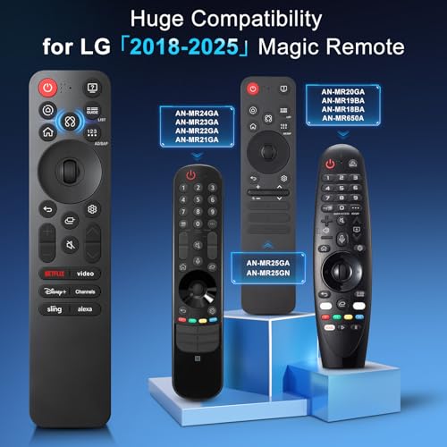 Image of AI Voice Magic Remote for LG OLED QNED UHD NanoCell Webos Smart TV Magic Remote Control Replacement AN-MR25GA MR21 MR22 MR23 MR24 GA GN MR20GA MR19BA MR18BA AKB75855501, with Pointer-2 Year Warranty