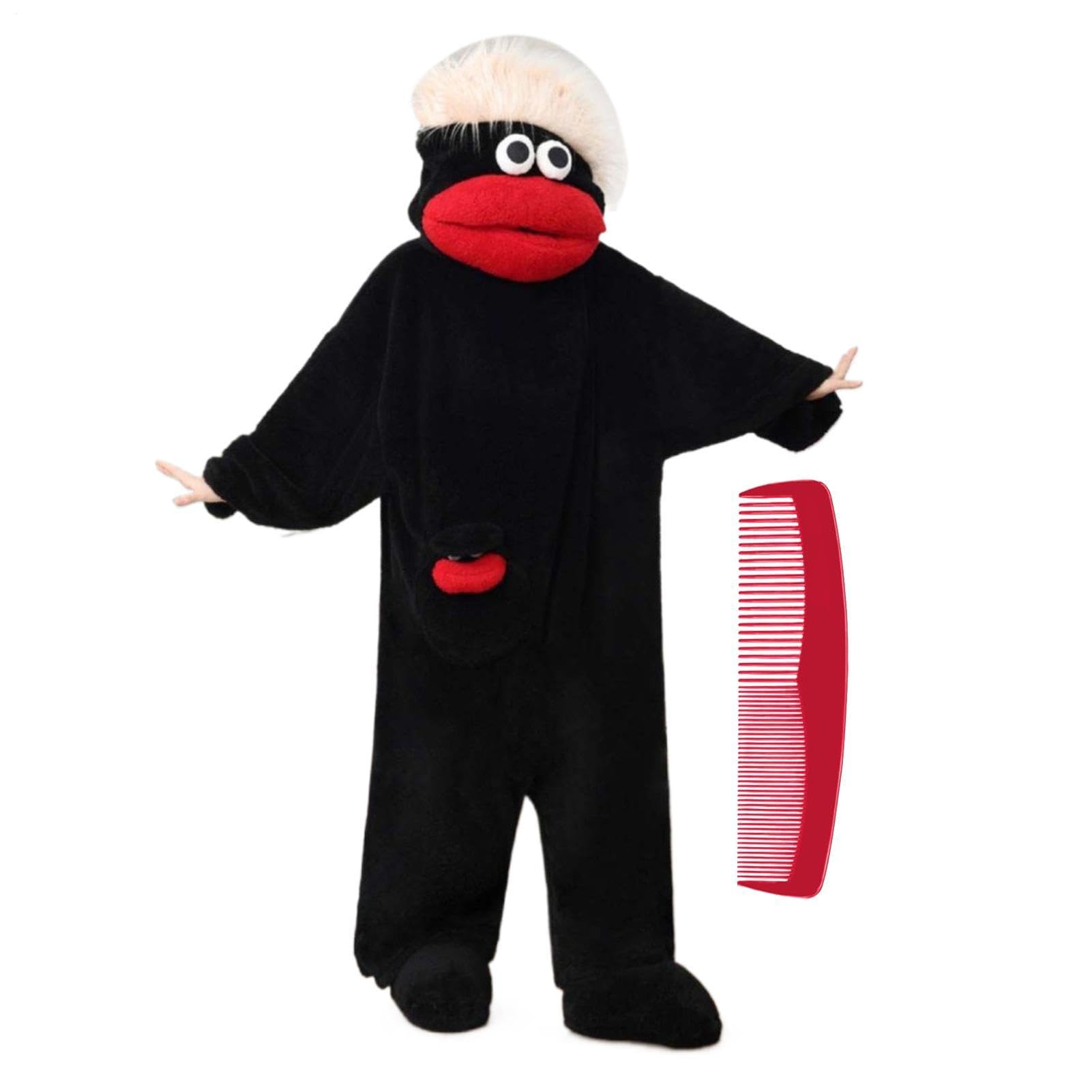 Generisch Alberner Onesie dla dorosłych – miękki kombinezon do zabawy | Alberner kombinezon do noszenia – na imprezę kostiumową, występy sceniczne, wieczór filmowy, kemping, maskaradę, koncert