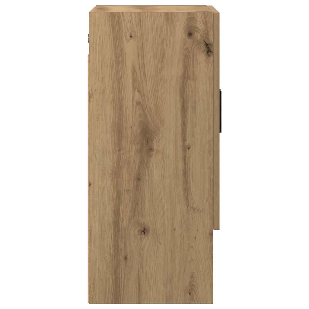 vidaXL Wandschrank Artisan-Eiche 60x31x70 cm Holzwerkstoff, Schrank, Hängeschrank, wandmontierter Vitrinenschrank, Aufbewahrungsschrank