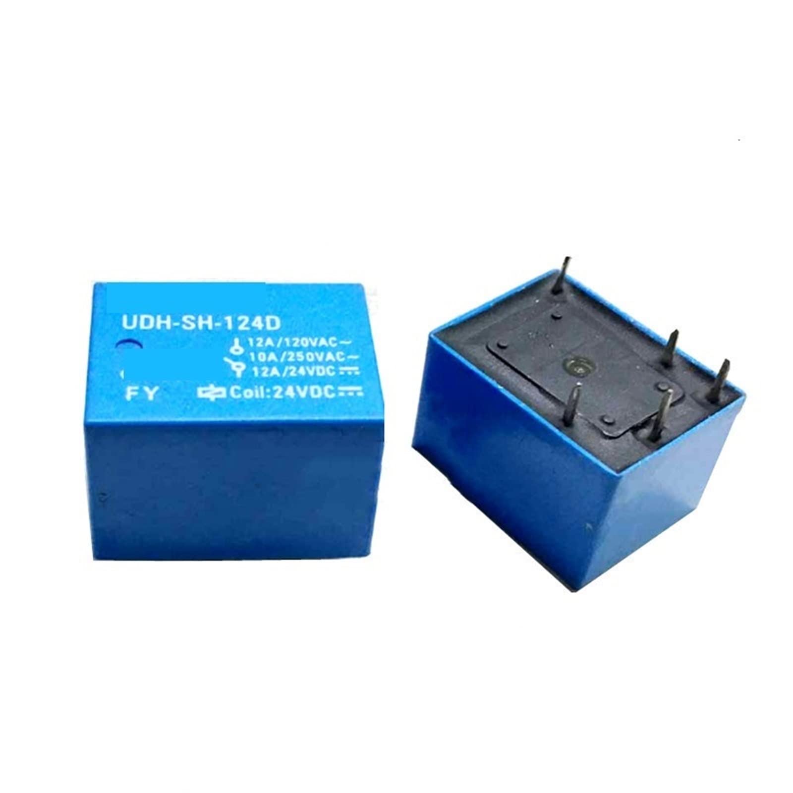 QEFHSVVZE 10Pcs Relay UDH-SH-112D 12V UDH-SH-124D 24V UDH SH 112D 12VDC UDH SH 124D 24VDC UDHSH124D 5PIN 12A Power Relay(24V)