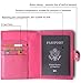 Passport Holder Cover Wallet RFID Blocking Leather Card Case Travel Document Organizer Pink