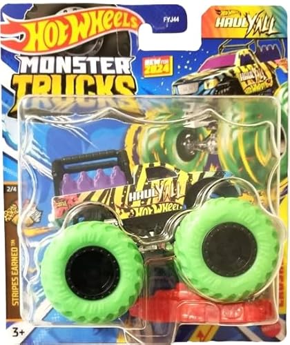 Hot Wheels Monster Trucks Haul Y'All New For 2024, Includes Crushed Car