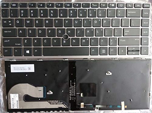 New US Black Backlit English Laptop Keyboard Replacement for HP Elitebook 745 G5 840 G5 846 G5 Light Backlight