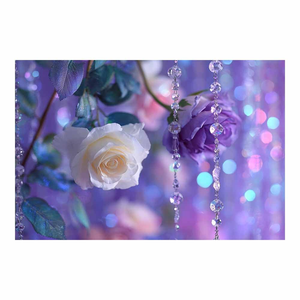 Hoqiu Multicolor Plant Poster Crystal White Flower Modern Canvas Wall Art, Decorative Paintings, Canvas Painting Wall Art For Home Decor.(Multicolor)-70X100cm Unframed