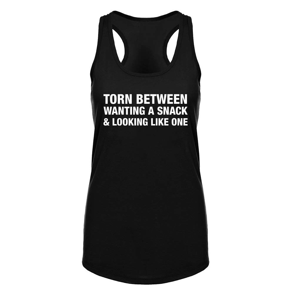 Fannoo Workout Tank Tops for Women-Torn Between Womens Funny Saying Fitness Gym Racerback Sleeveless Shirts