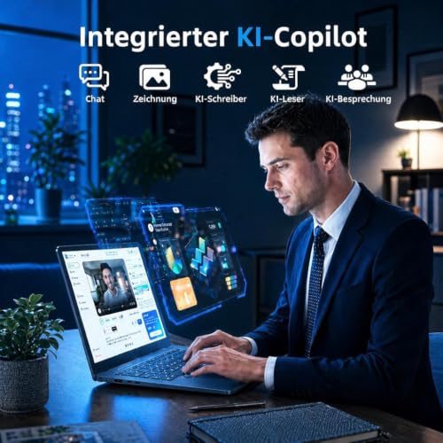 Liuord Laptop 18,5 Zoll 16GB RAM 256GB SSD, AI Unterstützung Notebook Core i3 (bis zu 3,9 GHz), 8000mAh Akku, Win 11, WiFi 6… – Ansicht 3