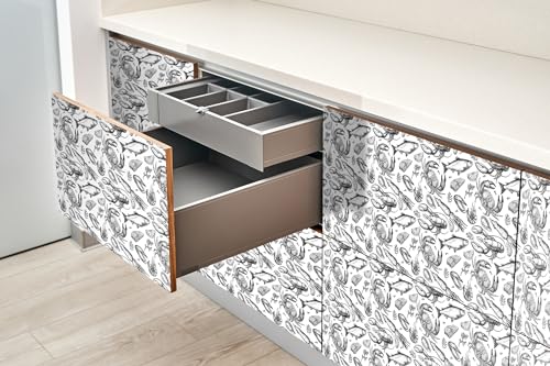 Papel pintado autoadhesivo mate de 100x50 cm para muebles de cocina 5