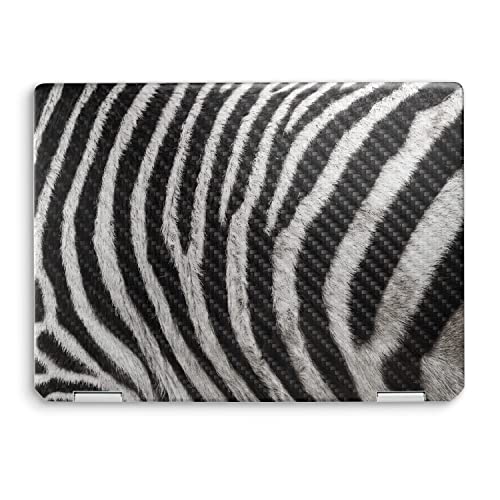 Image of MightySkins Carbon Fiber Skin Compatible with HP Spectre x360 14 inch (2022) Full Wrap Kit - Zebra Closeup | Protective, Durable Textured Carbon Fiber Finish | Easy to Apply | Made in The USA