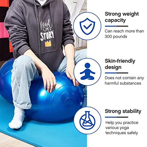 Image of Jexine Peanut Ball for Kids Therapy Anti-Burst Exercise Yoga Ball with Pump for Pregnancy Birth Exercise Physical Therapy, for Child Training