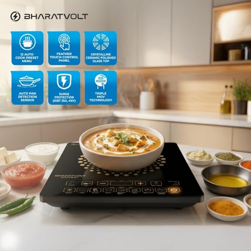 Image of Magheat 2100W Induction Cooktop | Crystalline Ceramic Glass | Feather Touch Control | 12 Preset Menus | Auto Pan Detection Sensor | 1-Year Product & 2-Year Coil Warranty | Kitchen Appliance