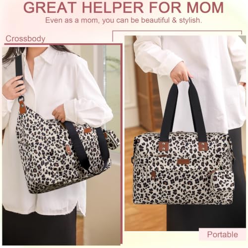 Image of Pritent Diaper Bag - Baby Diaper Bag Waterproof Large Maternity Travel Baby Bag for Mom and Dad