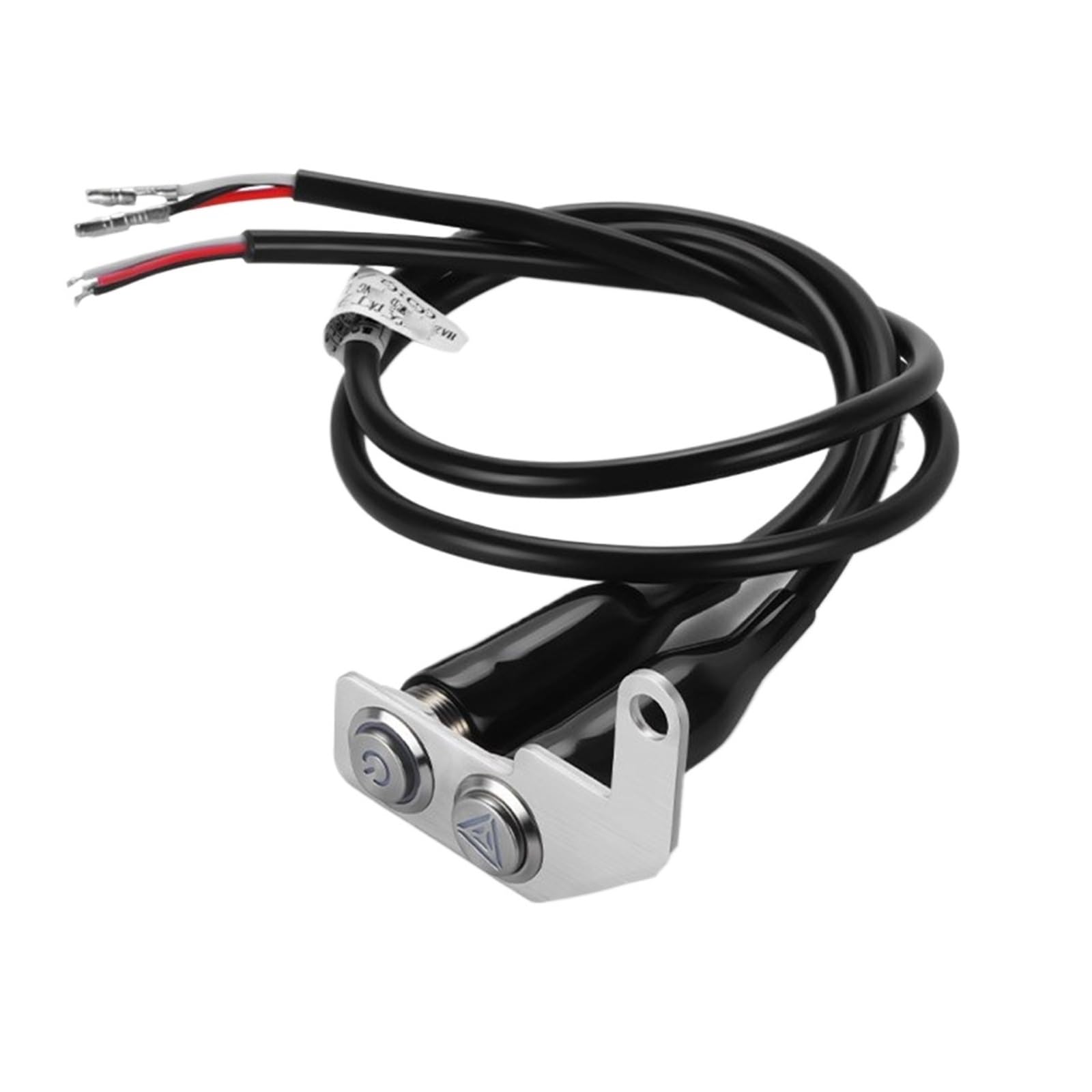 Interrupteur de klaxon de Moto 12 V, Interrupteur à Bouton Simple/Double en Acier Inoxydable, Interrupteur de rétroviseur pour Feux de détresse et Interrupteur de démarrage d'allumage pour Moto
