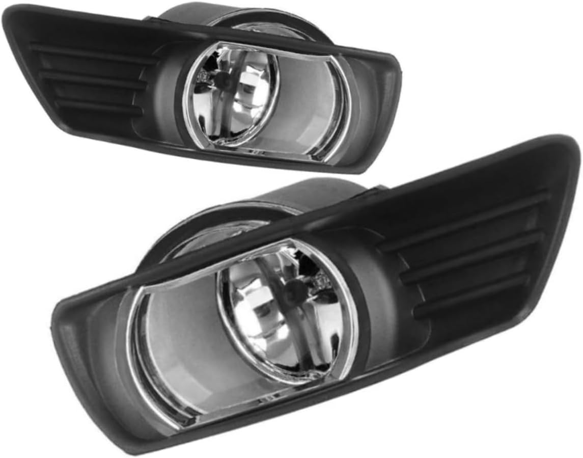 Fog Light Assembly Replacement for 2007 2008 2009 Toyota Camry with Bulbs+Wiring Kit+Switch Driver and Passenger Side
