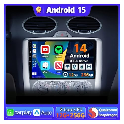 Radio de coche para Ford Focus 2004-2011 con Android 15, pantalla táctil y GPS multimedia 3