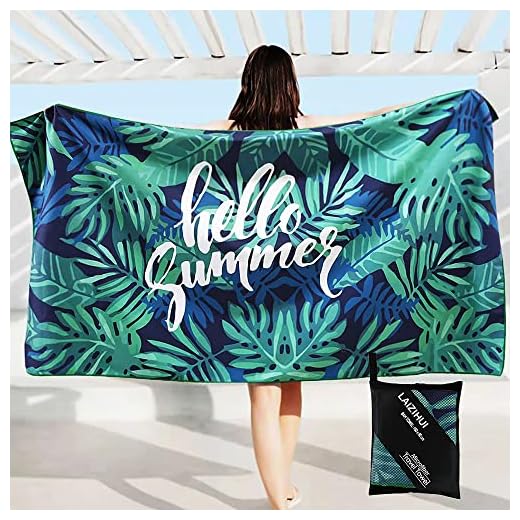 LAIZIHUI Serviette de Plage en Microfibre Anti Sable, Couverture de Plage légère, Anti-Sable et à séchage Rapide - Grande Couverture de Pique，160x80cm